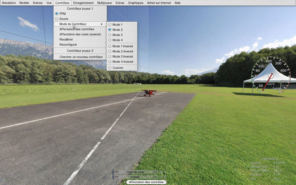 aerofly_mode du controleur
